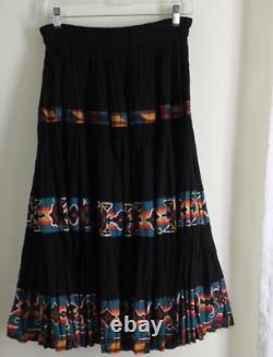 Red Rock Reflections PL P L XL Gauze Hippie Western Skirt Blouse Set Broomstick