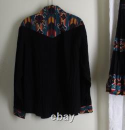 Red Rock Reflections PL P L XL Gauze Hippie Western Skirt Blouse Set Broomstick