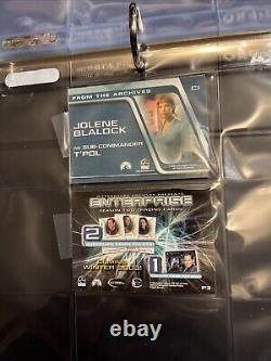 Rittenhouse Enterprise Season Two Trading Cards Album WithT'POL Costume Card &P3