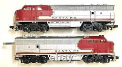 Rivarossi O Scale Us F. M. Santa Fe Set Of Two Powered Engines A+a With 4 Motors