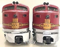 Rivarossi O Scale Us F. M. Santa Fe Set Of Two Powered Engines A+a With 4 Motors