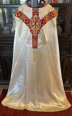 Roman Catholic Priest's Cope And Chasuble Vestments Set Vintage