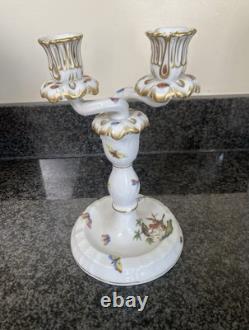 Roschild Herend Tea Set, Coffee Set, Fluted Place Plus Two Candle Sticks