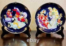 Rosenthal set of Two German porcelain plates STUDIO LINE Magic Horse Collection