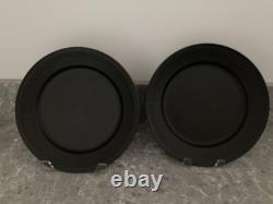 Royal Copenhagen Black Fluted 27cm Dinner Plates Rare Discontinued