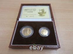 Royal Mint 1987 Britannia Gold Proof Two Coin Set Collection £25 £10