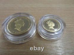 Royal Mint 1987 Britannia Gold Proof Two Coin Set Collection £25 £10
