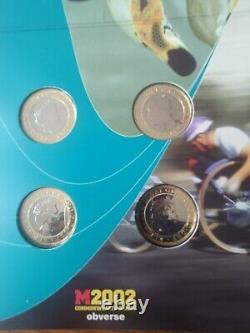 Royal Mint Brilliant Uncirculated 2002 Commonwealth Games £2 Coin Collection Set