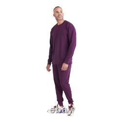 SAXX Plum 3SIX Five 2 PC LOUNGE SET Jogger Pants & CREW L/S SHIRT Mens LARGE NEW