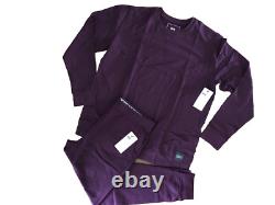 SAXX Plum 3SIX Five 2 PC LOUNGE SET Jogger Pants & CREW L/S SHIRT Mens LARGE NEW