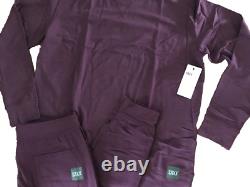SAXX Plum 3SIX Five 2 PC LOUNGE SET Jogger Pants & CREW L/S SHIRT Mens LARGE NEW