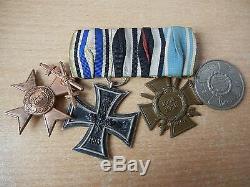 SET German WW1 Bavarian Merenti two Cross Long Service 9 year group medal award
