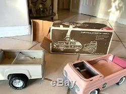 SET OF TWO RARE 1961 Collectible Chevron Tonka Truck and'60s Ford Nylint Truck