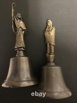 SET Two A Huddy Brass. Bronze Bells Native American