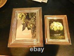 SET of TWO Vera Wang WEDGWOOD WITH LOVE FRAMES silverplate 8 x10 & 5 x 7 NEW