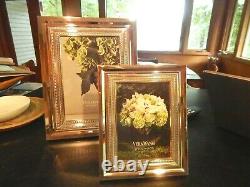 SET of TWO Vera Wang WEDGWOOD WITH LOVE FRAMES silverplate 8 x10 & 5 x 7 NEW