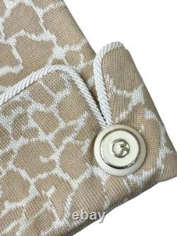 ST. JOHN COLLECTION Knit Skirt/Jacket 2pc Suit Set Animal Print Cream Tan 10/12