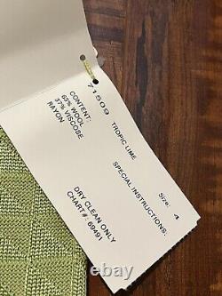 ST. JOHN COLLECTION Knit Tropic Lime Cardigan and Skirt Set Size 4 / Petite