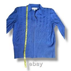 ST JOHN COLLECTION Skirt Suit SIZE 4 Tangerine Blue Jacket Knits Set