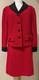 St John Collection Womens Red Blazer Jacket & Skirt Suit 2 Pc Set Outfit Sz 10