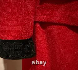 ST JOHN COLLECTION Womens Red Blazer Jacket & Skirt Suit 2 Pc Set Outfit Sz 10