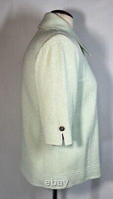 ST JOHN Collection Santana Knit Pantsuit Set Mint Green NWT Jacket 10 Pants 8