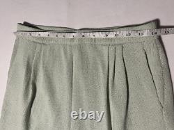 ST JOHN Collection Santana Knit Pantsuit Set Mint Green NWT Jacket 10 Pants 8