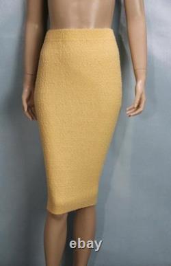 ST JOHN Collection Yellow Jacket Skirt L XL Size 12 14 2pc Suit Crochet Grommets ST JOHN Collection Yellow Jacket Skirt L XL Size 12 14 2pc Suit Crochet Grommets