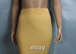 ST JOHN Collection Yellow Jacket Skirt L XL Size 12 14 2pc Suit Crochet Grommets