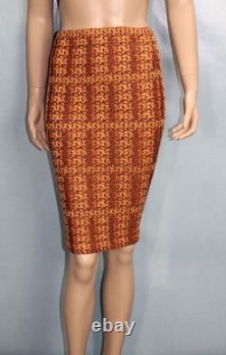 ST JOHN Collection Yellow Purple Jacket Skirt XL L 14 12 2pc Suit Multicolor
