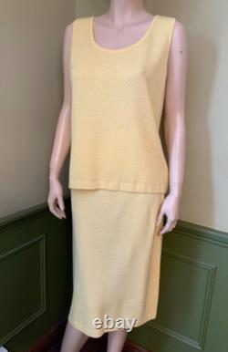 ST. John Collection Bright Yellow Matching Tank/ Skirt Size 14/L