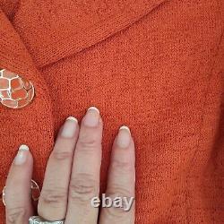STUNNING St John Collection Set Knit Rust Orange Jacket Sz Skirt(10)Jacket(6)