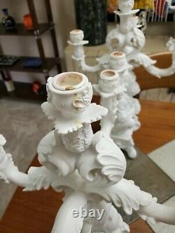 Seletti Burlesque The Wise Chimpanzee Five-Arm Candelabra, White, Set of TWO