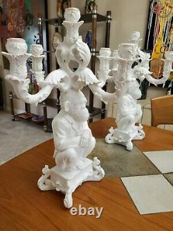 Seletti Burlesque The Wise Chimpanzee Five-Arm Candelabra, White, Set of TWO