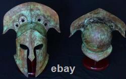 Set OF Two Medieval Ancient Greek Corinthian Helmet Steel Helmet Antique