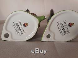 Set Of Two 1988 Lynn Chase Designs Monkey Business Porcelain Tea Candle Holder