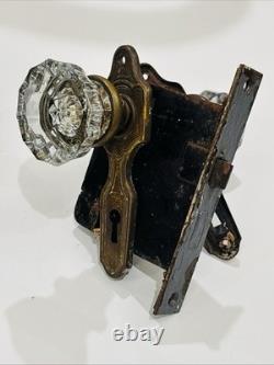 Set Of Two Antique Early 20th Century Art Nouveau Mortise Collectable Lock