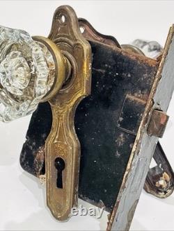 Set Of Two Antique Early 20th Century Art Nouveau Mortise Collectable Lock