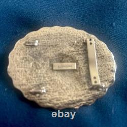Set Of Two Concho Accessories Buckle Marked RJ Graziano & Bolo Tie Centerpiece