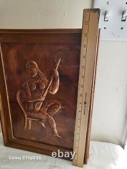 Set Of Two Egyptian Cooper Wall Mount Figurine Pictures