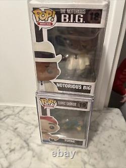 Set Of Two Funko POP! # 18 The Notorious B. I. G. & # 19 Tupac Shakur 2011 GRAIL