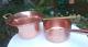 Set Of Two! Mauviel 7 Copper Sugar/caramel/chocolate Pot & Hammered Polenta Pan