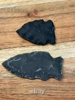 Set Of Two, Native American Points From Zortman, Montana