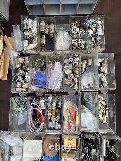 Set Of Two Parts Draws Filled With Bundle Of Misc Parts For Radios