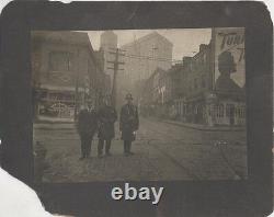 Set Of Two Photographs Of Policemen In Downtown Pittsburgh, Pa -2 Different Eras