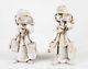 Set Of Two Pottery Statues Of Young Photographers By Dino Bencini