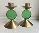 Set Of Two Swedish Mcm Candleholders By Gunnar Ander For Ystad Metal