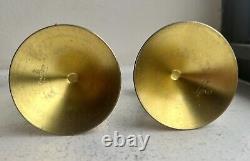 Set Of Two Swedish MCM Candleholders By Gunnar Ander For Ystad Metal