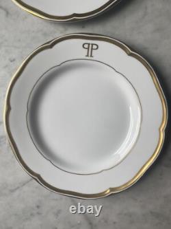 Set Of Two Vintage Plaza Hotel NYC Swid Powell Plates Dudson China England Gold