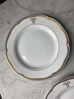 Set Of Two Vintage Plaza Hotel NYC Swid Powell Plates Dudson China England Gold
